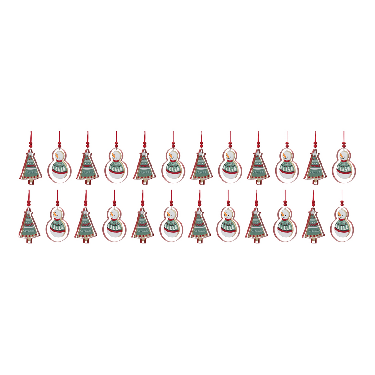 Metal Cookie Cutter Ornament (Set of 12) -Ship Only