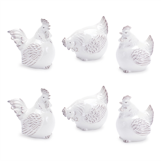 Ceramic Chicken Decor (Set of 6) -Ship Only