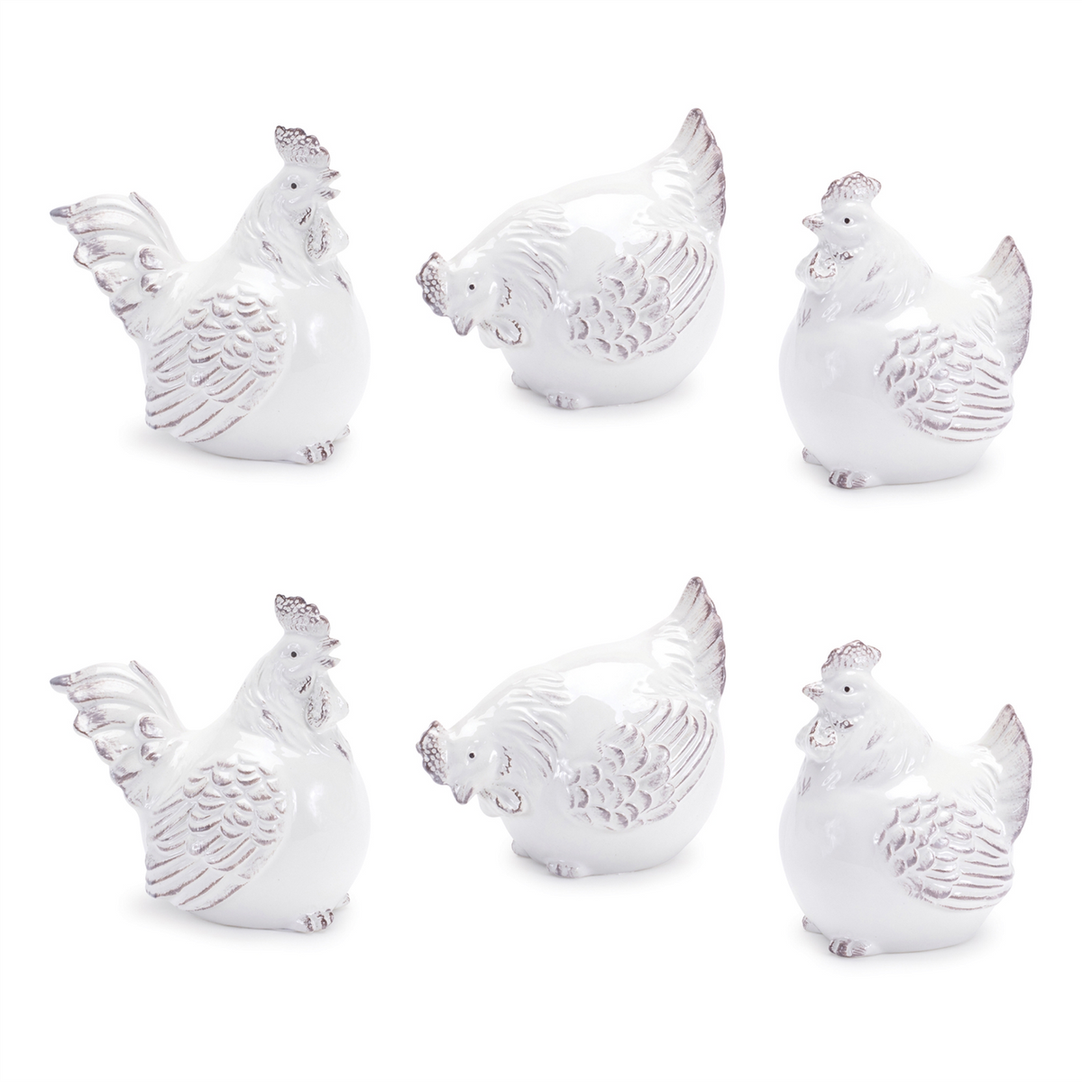 Ceramic Chicken Decor (Set of 6) -Ship Only