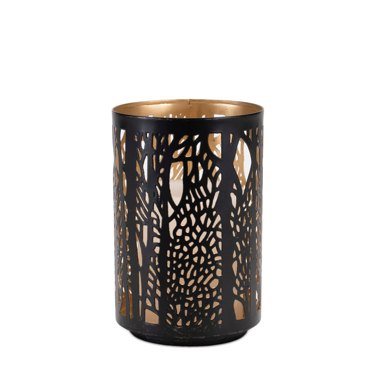 Forest Trees Punched Metal Candle Holder (Set of 2) -Ship Only