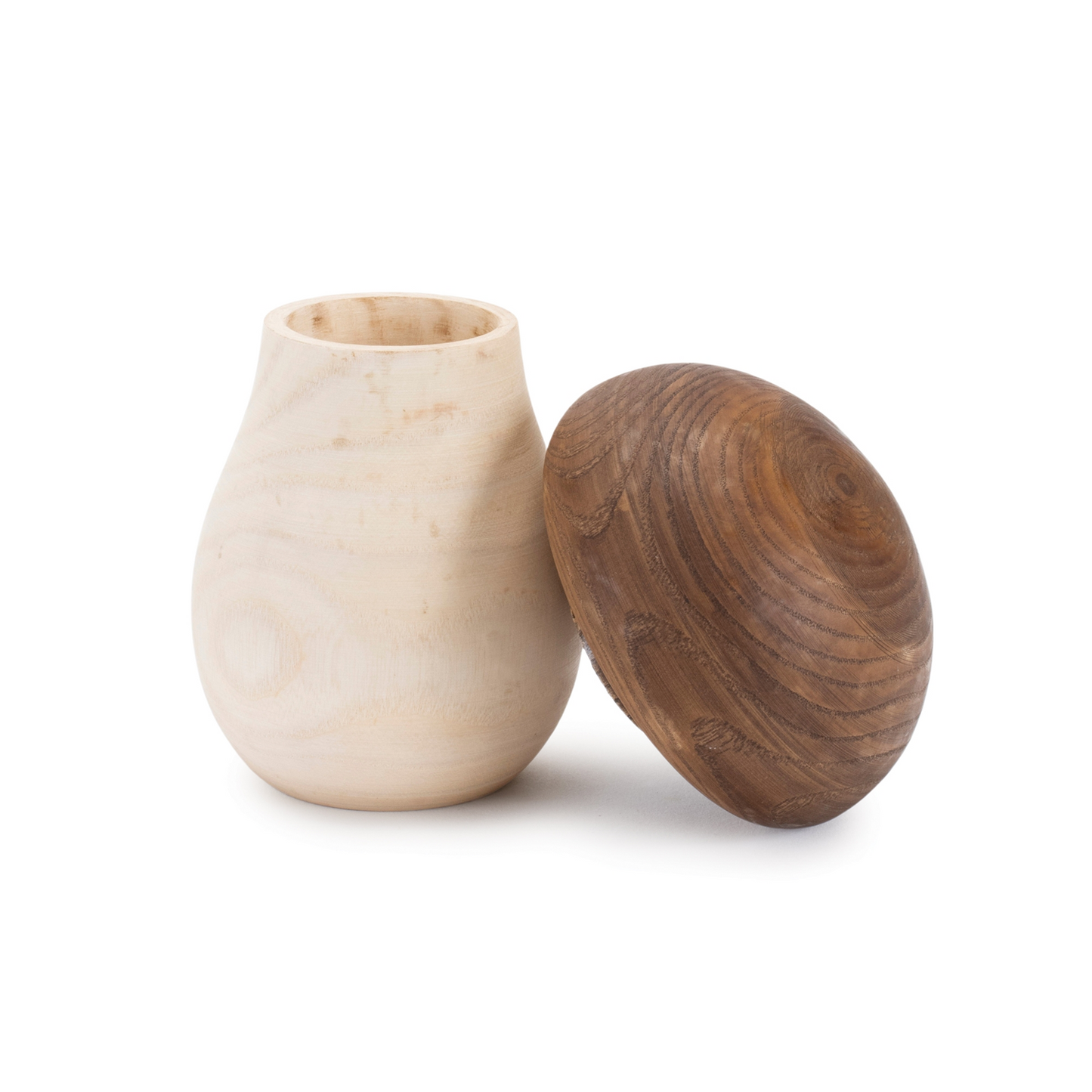 Mushroom Box (Set of 2) 5"H, 6.5"H Wood -Ship Only