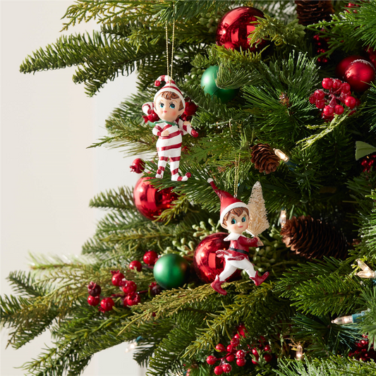 Santa's Jolly Elf Ornament (Set of 12) -Ship Only