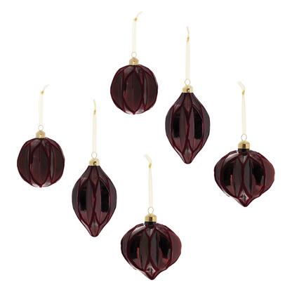 Velvet Glass Ornament (Set of 6)