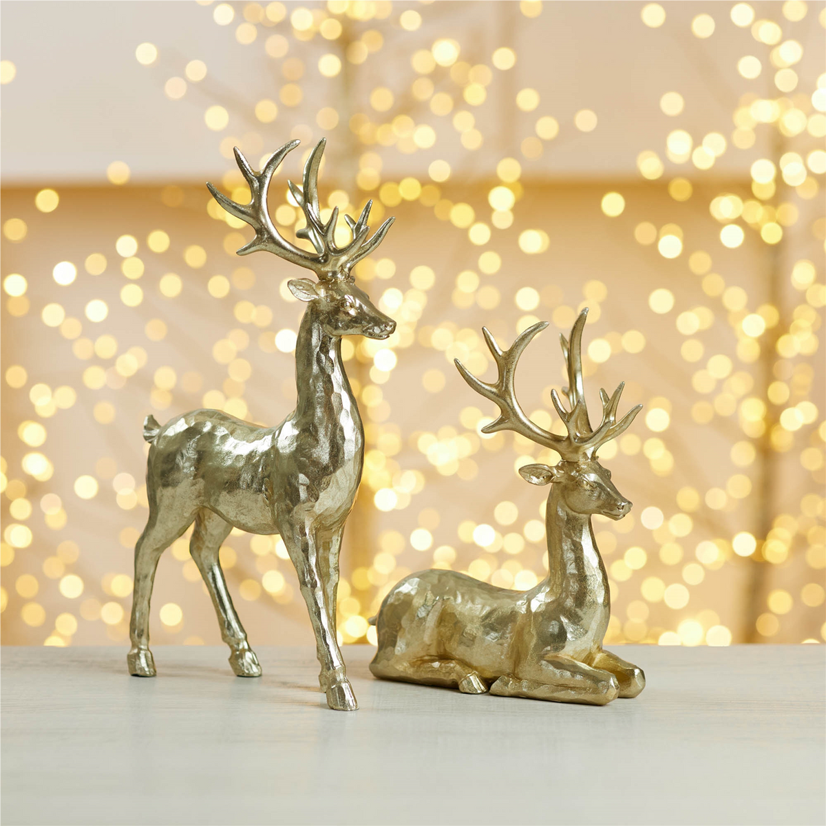 Holiday Deer Figurine (Set of 4) -Ship Only