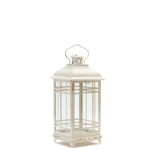 Traditional Ivory Metal Lantern (Set of 3) -Ship Only