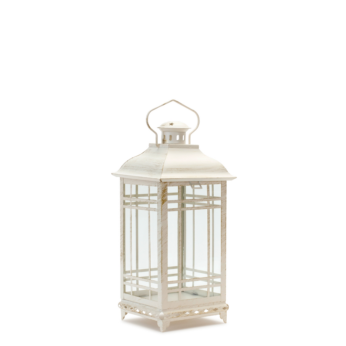 Traditional Ivory Metal Lantern (Set of 3) -Ship Only