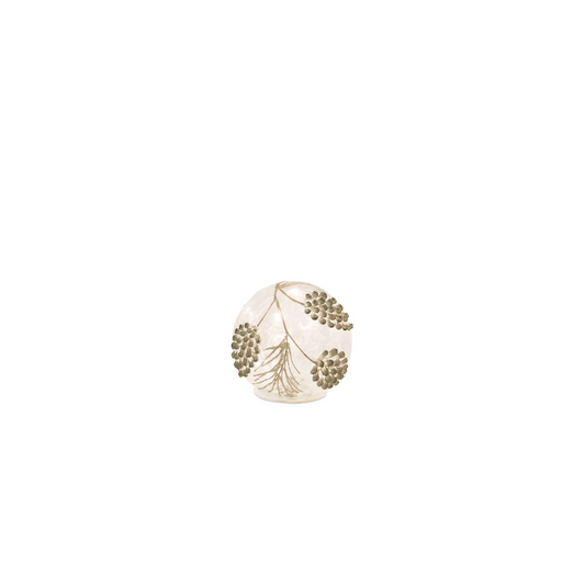 LED Frosted Gold Pinecone Orb (Set of 3) -Ship Only
