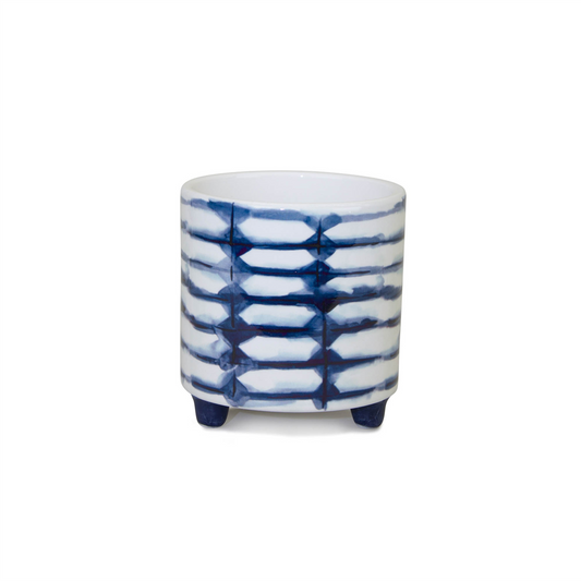 Tie-Dye Design Footed Planter (Set of 2) -Ship Only
