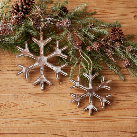 Snowflake Ornament (Set of 12) 7"H, 9.25"H MDF -Ship Only