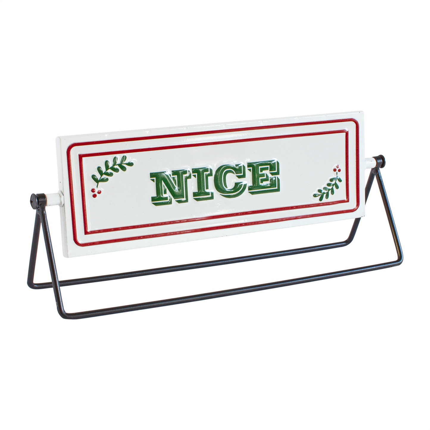 Reversible Christmas Sentiment Metal Table Sign (Set of 2) -Ship Only
