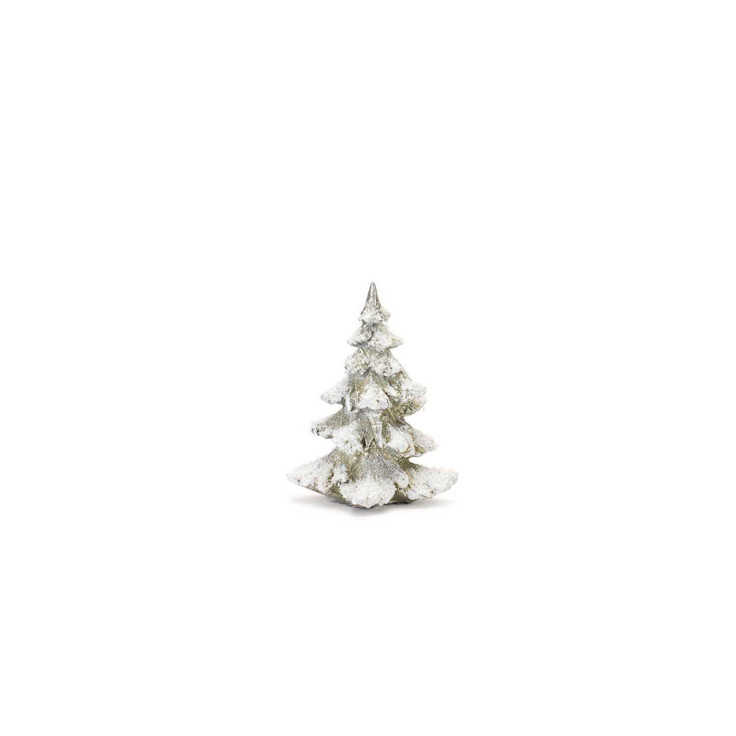 Frosted Pine Tree Decor with Silver Finish (Set of 4) -Ship Only