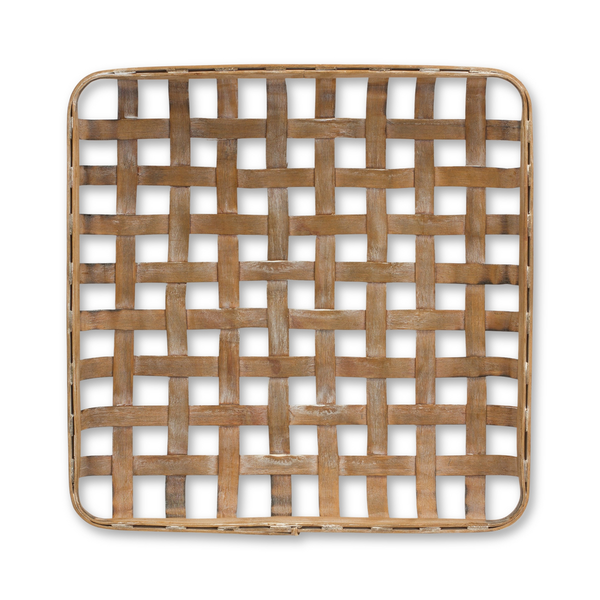 Square Bamboo Basket Tray (Set of 2) -Ship Only