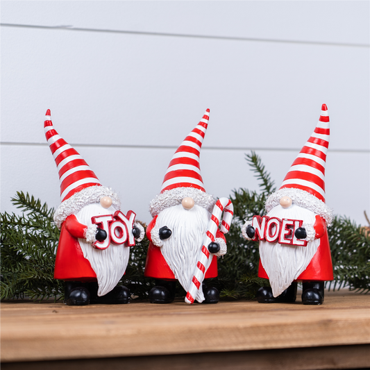 Gnome (Set of 3) 7.25”H Resin -Ship Only