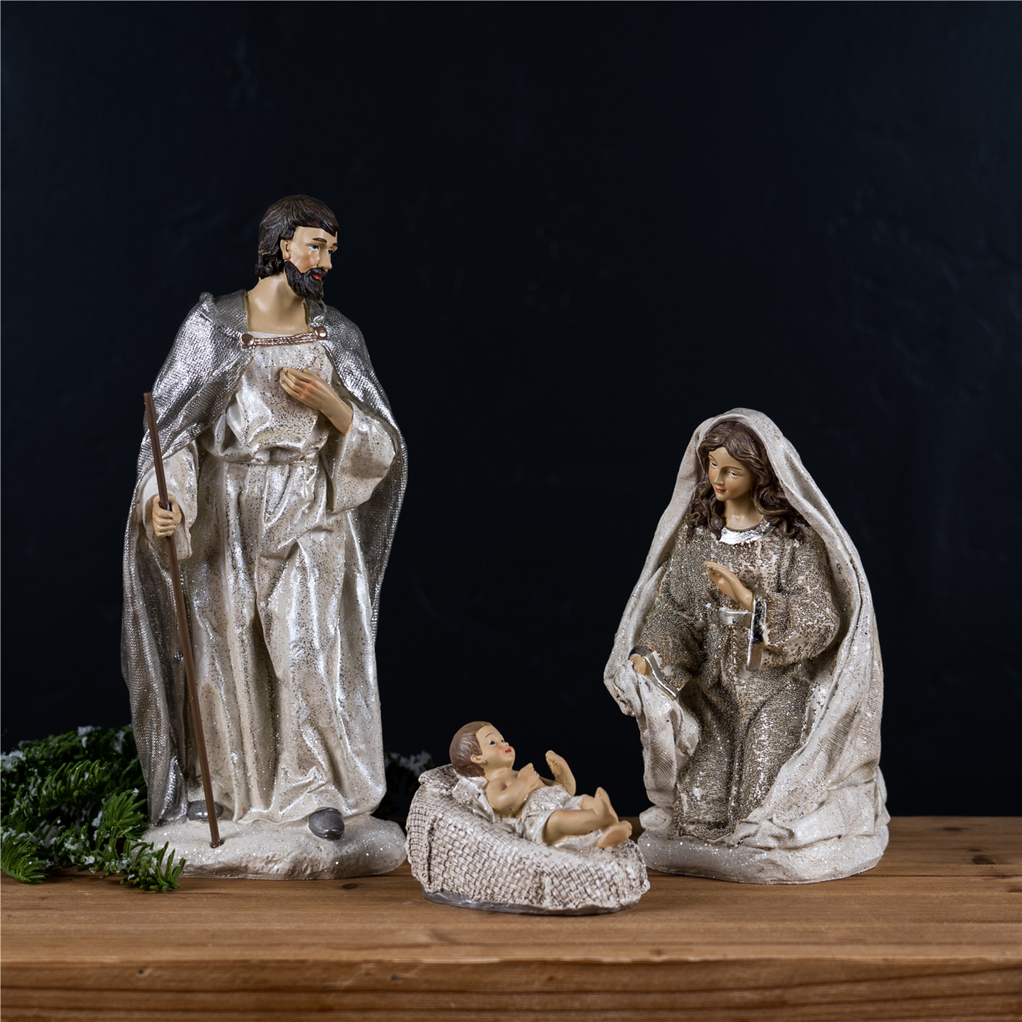 Holy Family Nativity Figurines (Set of 3) -Ship Only