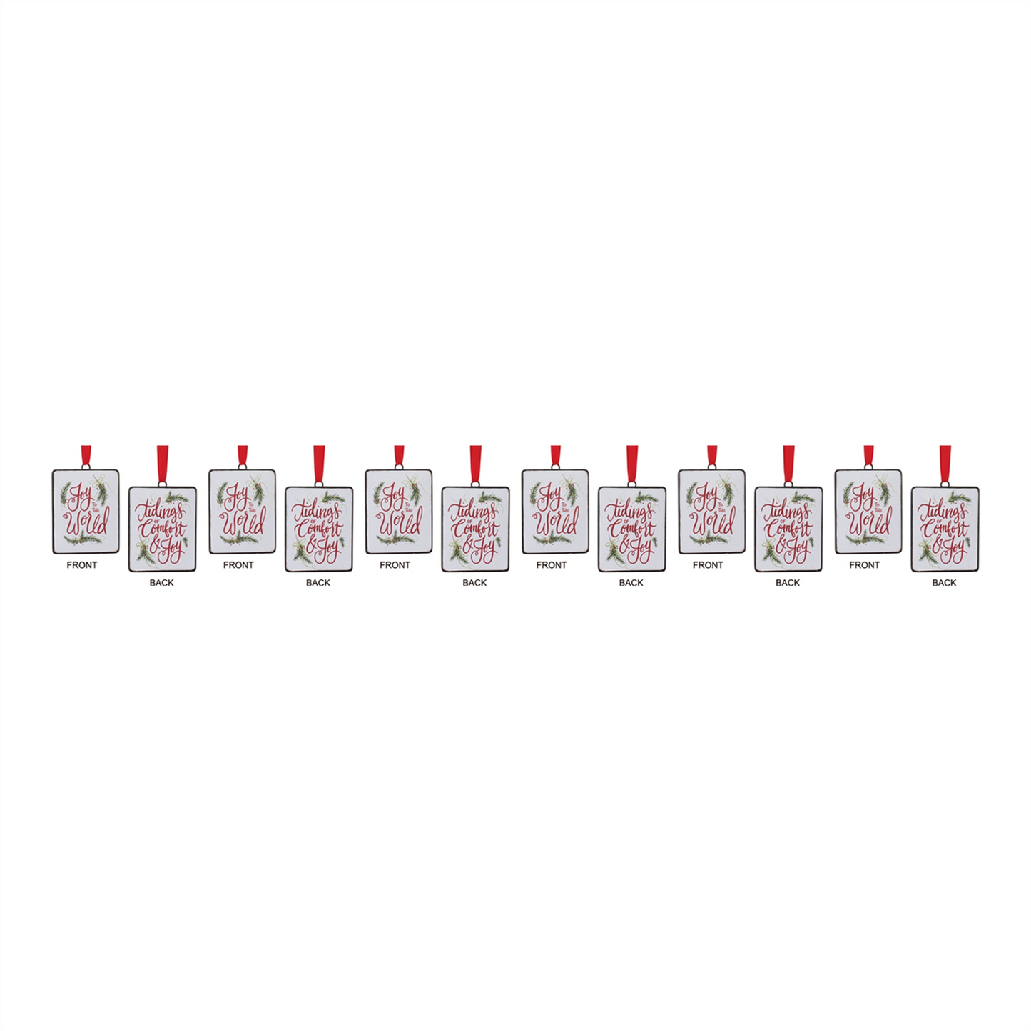 Holiday Sentiment Ornament (Set of 12) -Ship Only