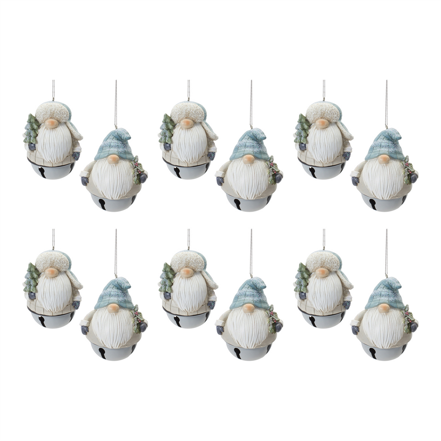 Gnome Sleigh Bell Ornament (Set of 12) -Ship Only