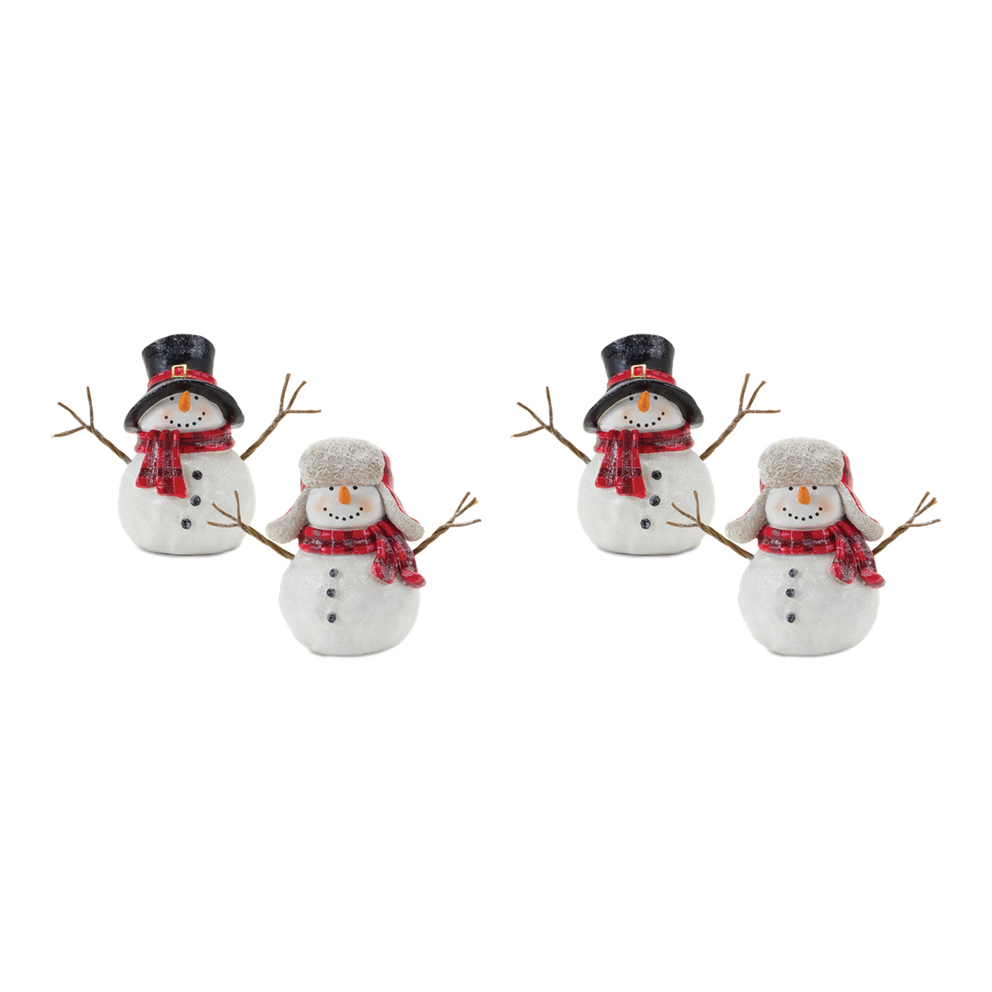 Snowman with Scarf Figurine (Set of 4) -Ship Only