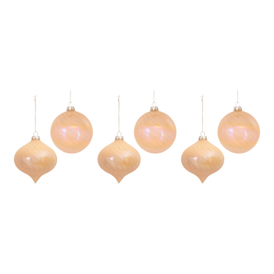 Irredescent Glass Ornament (Set of 6) -Ship Only