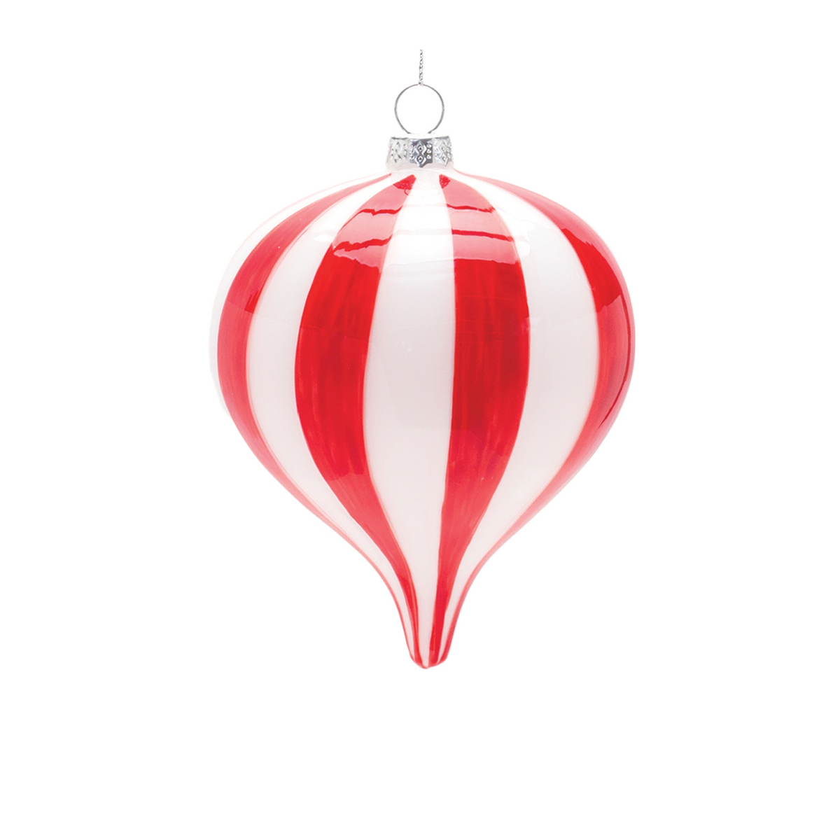 Striped Glass Ornament (Set of 6) -Ship Only
