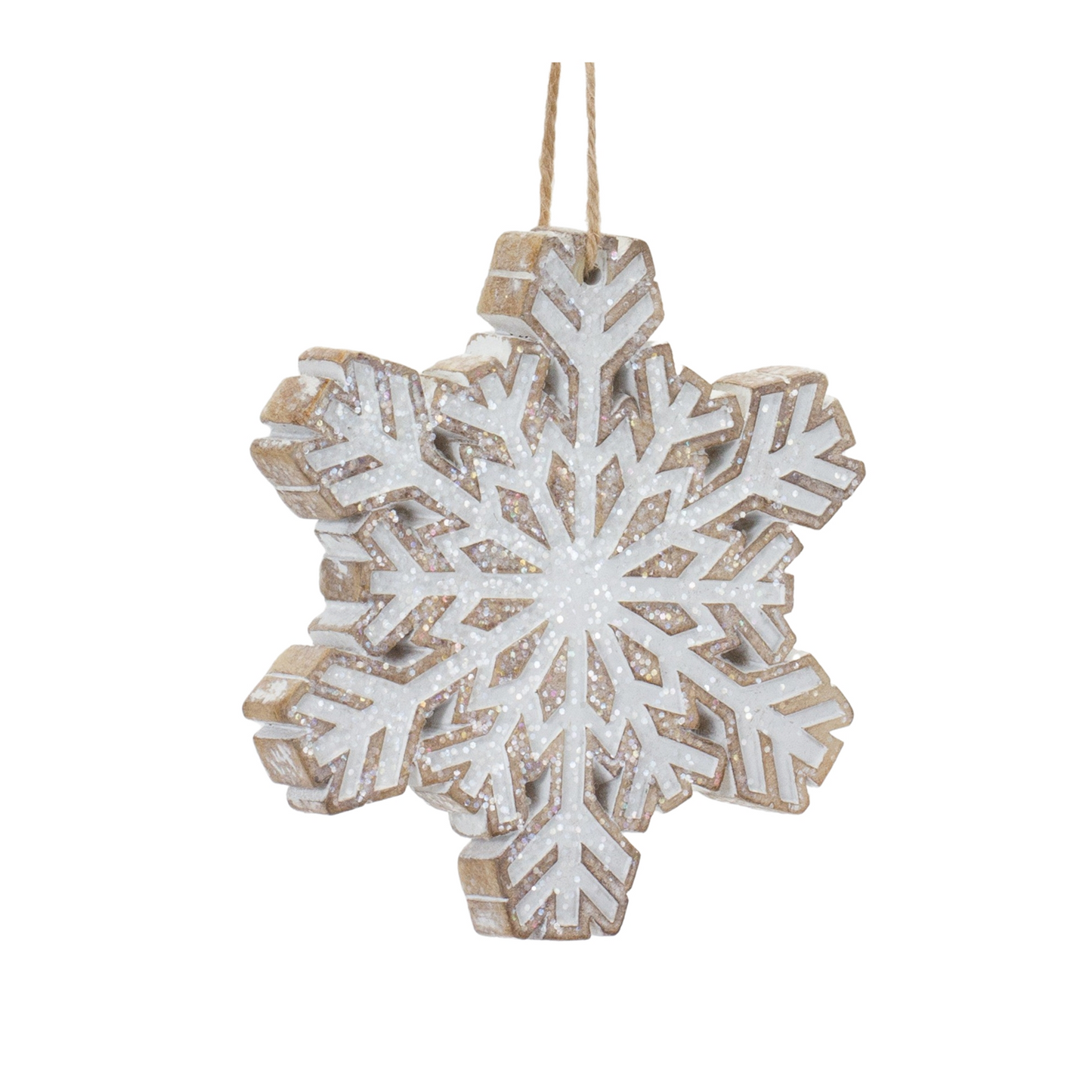 Glittered Snowflake Ornament (Set of 3) -Ship Only