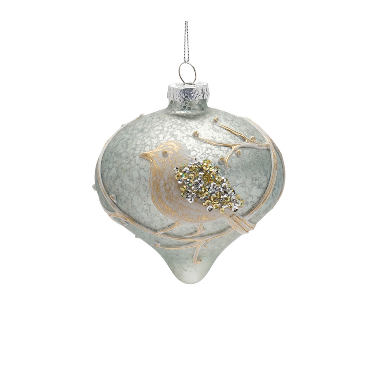Ornament (Set of 6) 4.75"H, 4.75"H, 6"H Glass -Ship Only