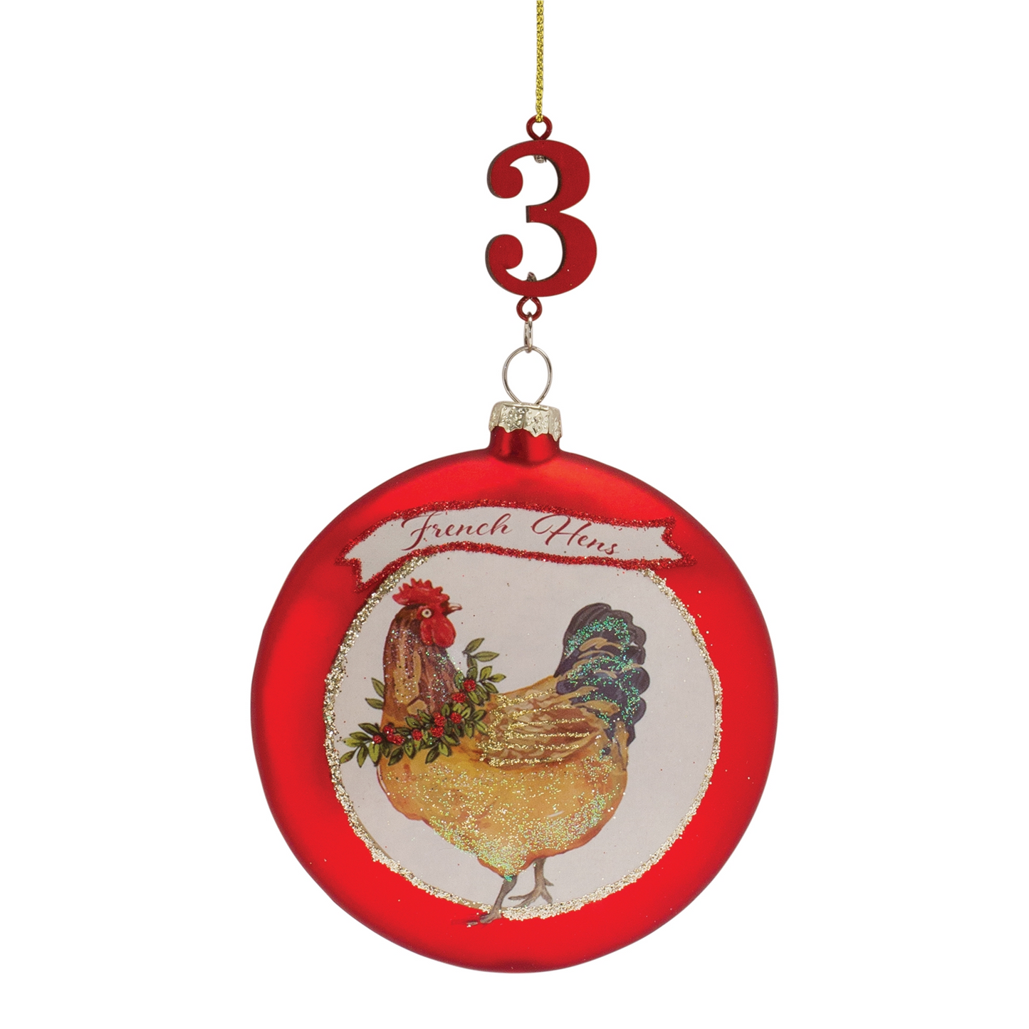 Twelve Days of Christmas Ornament (Set of 12) -Ship Only