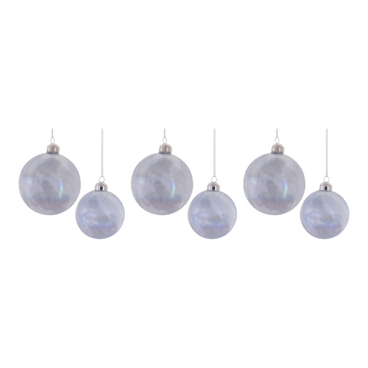 Irredescent Glass Ball Ornament (Set of 6) -Ship Only