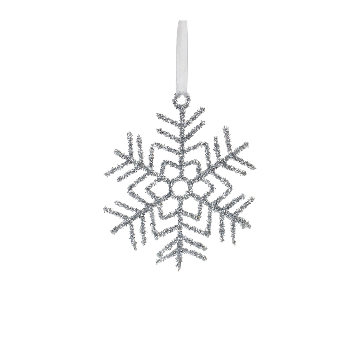 Glittered Wire Snowflake Ornament (Set of 12) -Ship Only