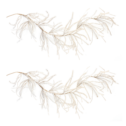Glittered Pine Garland (Set of 2) -Ship Only