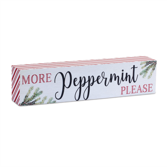 Holiday Peppermint Sentiment Sign (Set of 2)