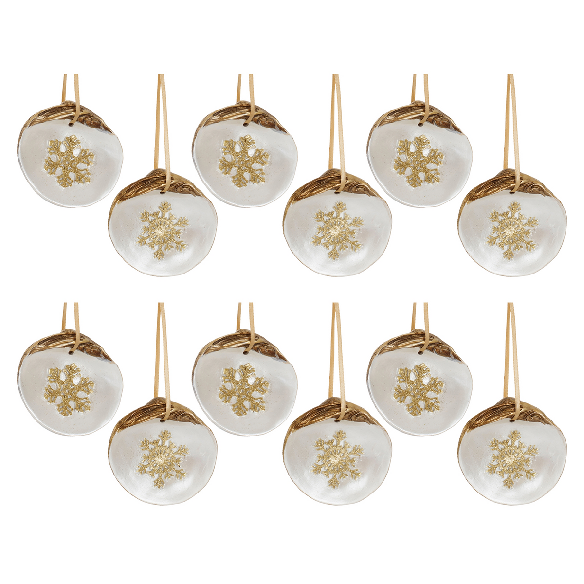 Clam Shell Snowflake Ornament (Set of 12) -Ship Only