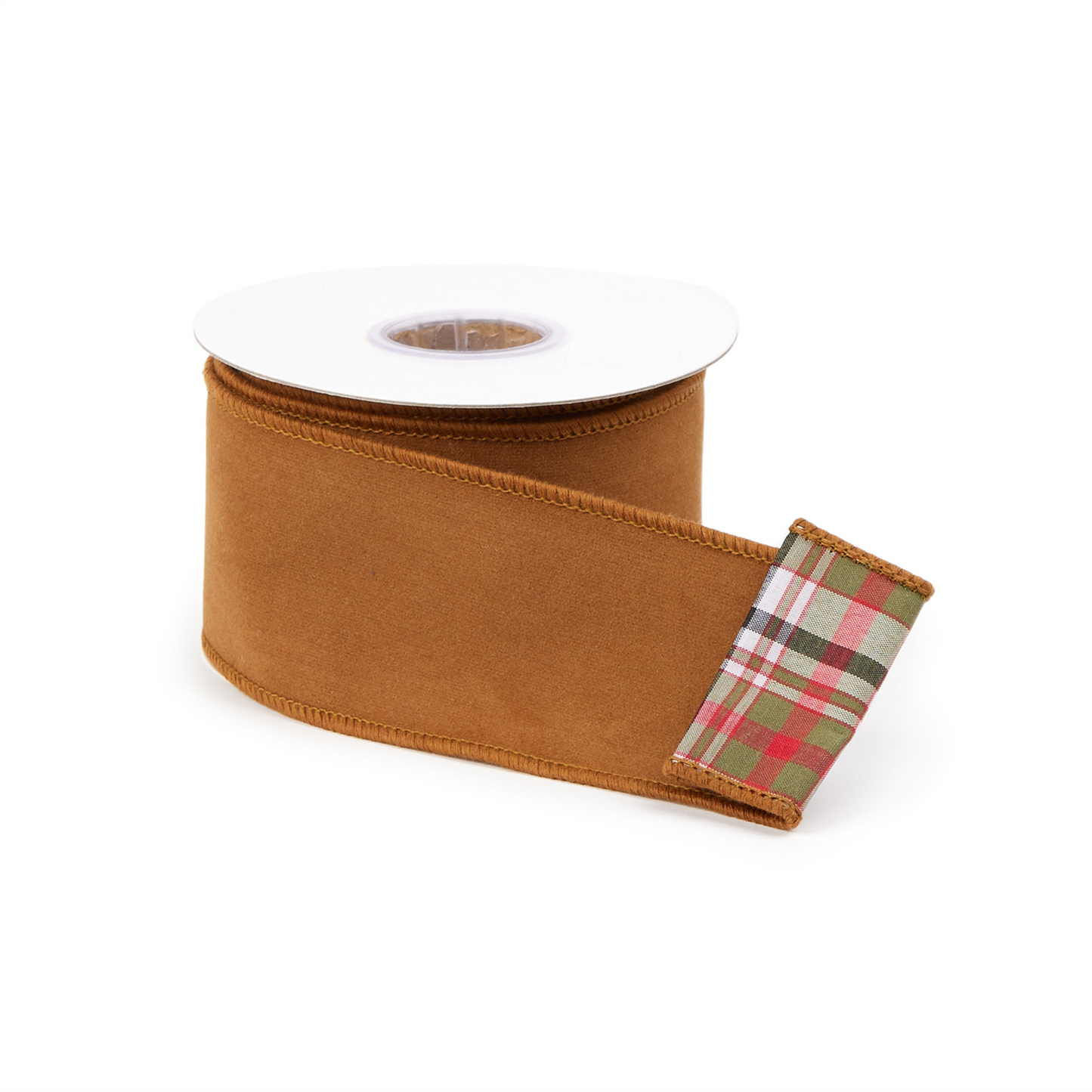 Burnt Orange Polyester Wired Ribbon (Set of 2) -Ship Only