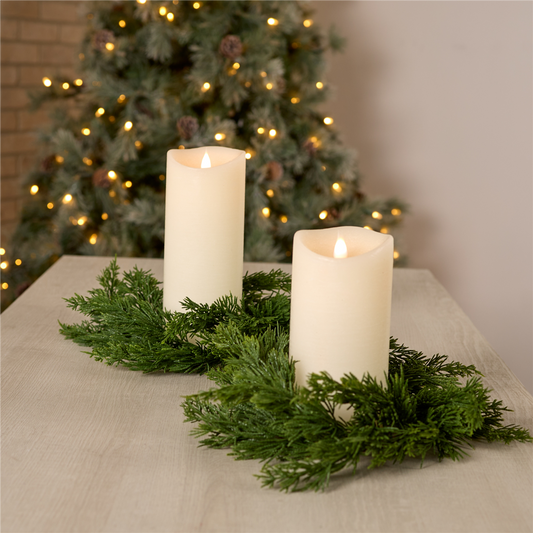 Pine Candle Ring (Set of 2) -Ship Only
