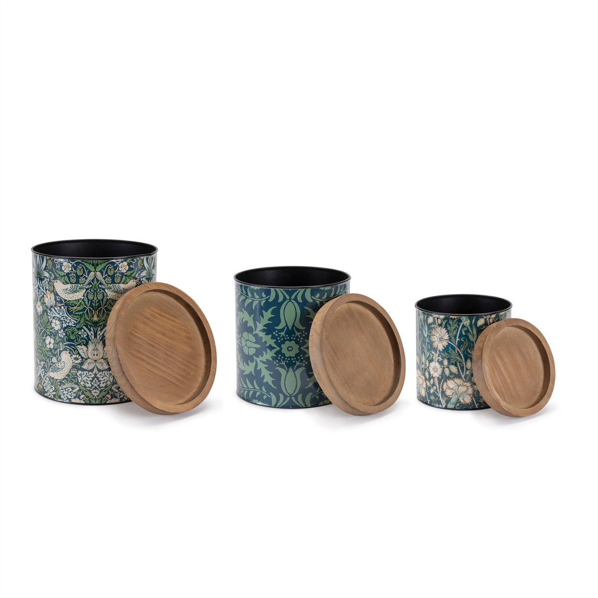 Round William Morris Canister (Set of 3) -Ship Only