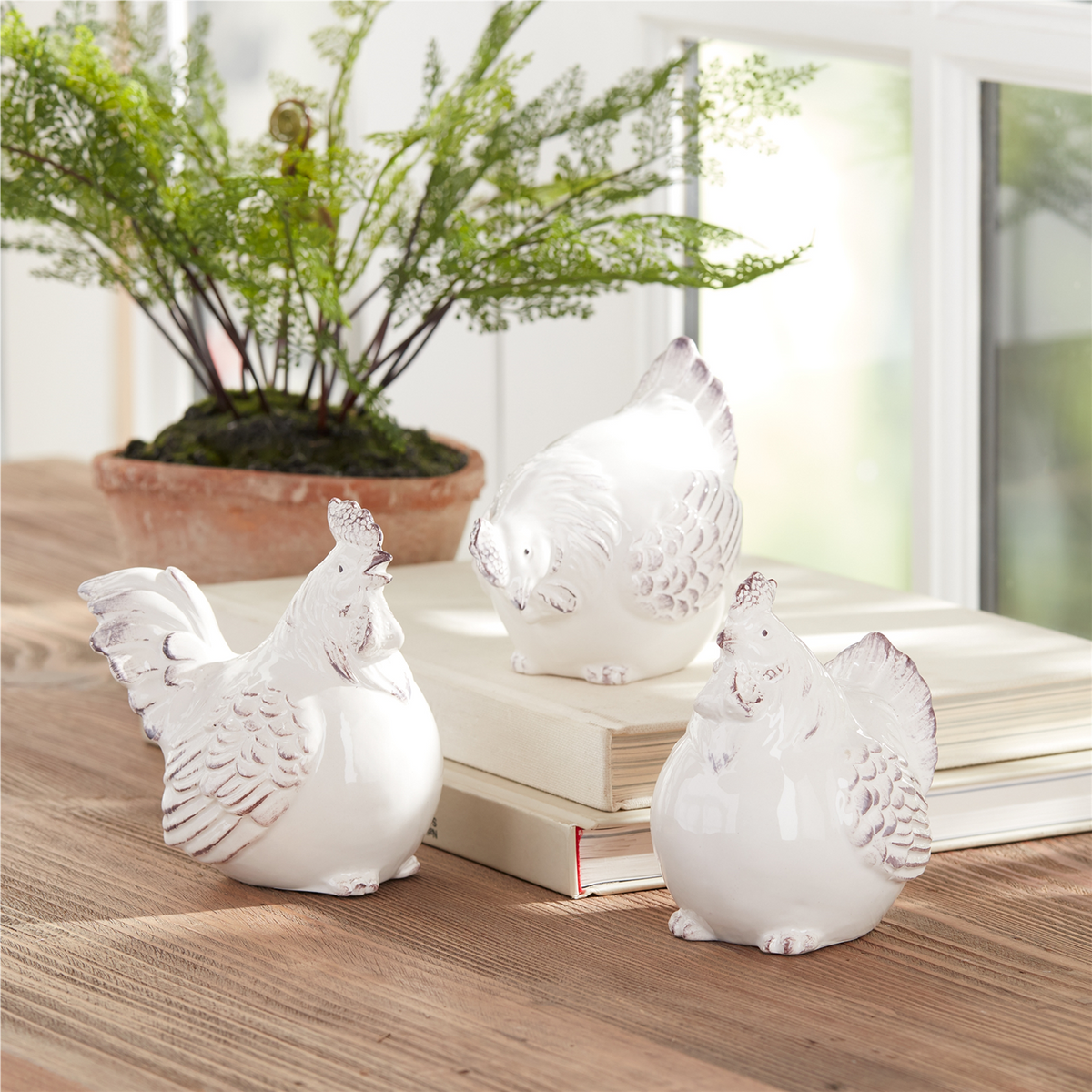 Ceramic Chicken Decor (Set of 6) -Ship Only