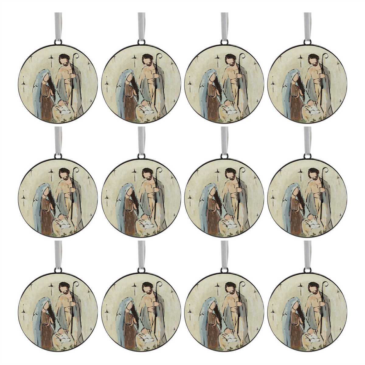 Holy Family Disc Ornament (Set of 12)