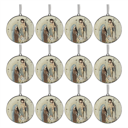 Holy Family Disc Ornament (Set of 12)