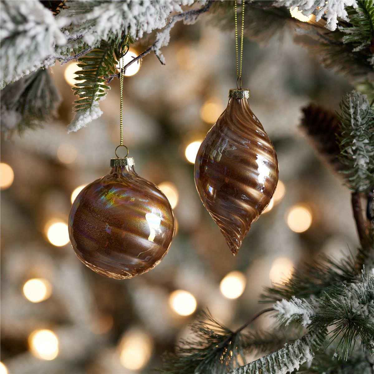 Ornament (Set of 12) 3"D, 5"H Glass -Ship Only