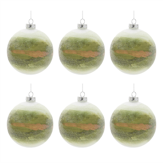 Beaded Glass Ball Ornament (Set of 6) -Ship Only