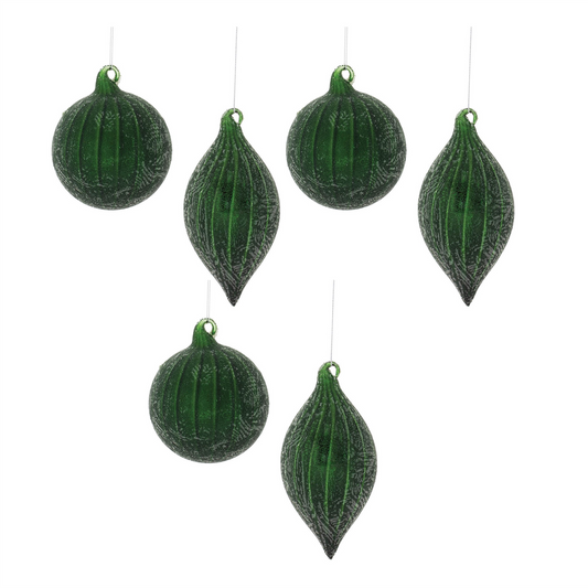 Beaded Glass Ornament (Set of 6) -Ship Only