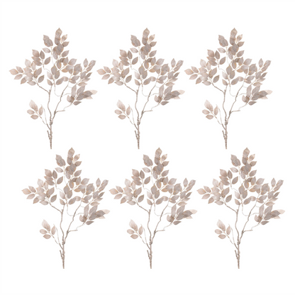 Glittered Leaf Spray (Set of 6)