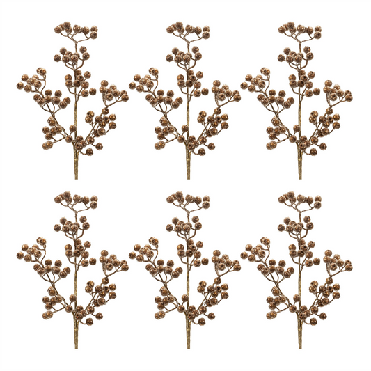 Beaded Berry Spray (Set of 6) -Ship Only