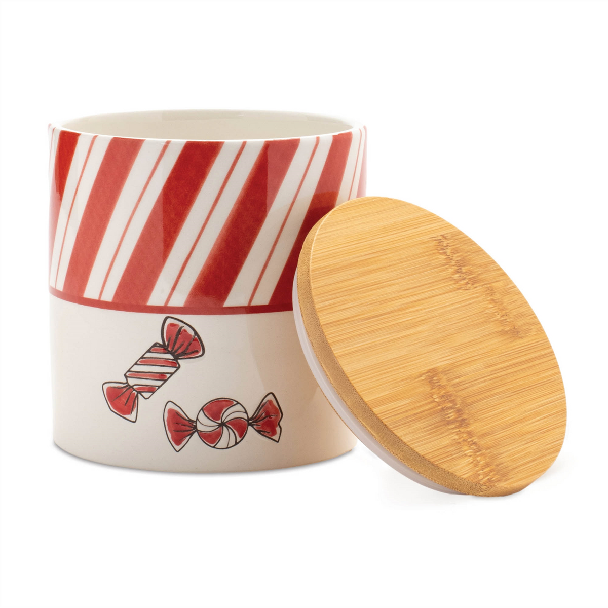 Candy Canister (Set of 4) 4.25"D x 4.75"H Ceramic -Ship Only