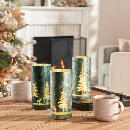 LED Pine Tree Luminary (Set of 3) -Ship Only