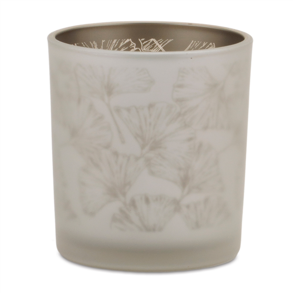 Set of 3 Silver & Gold Glass Votive Candle Holders