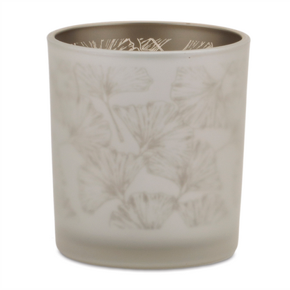 Set of 3 Silver & Gold Glass Votive Candle Holders