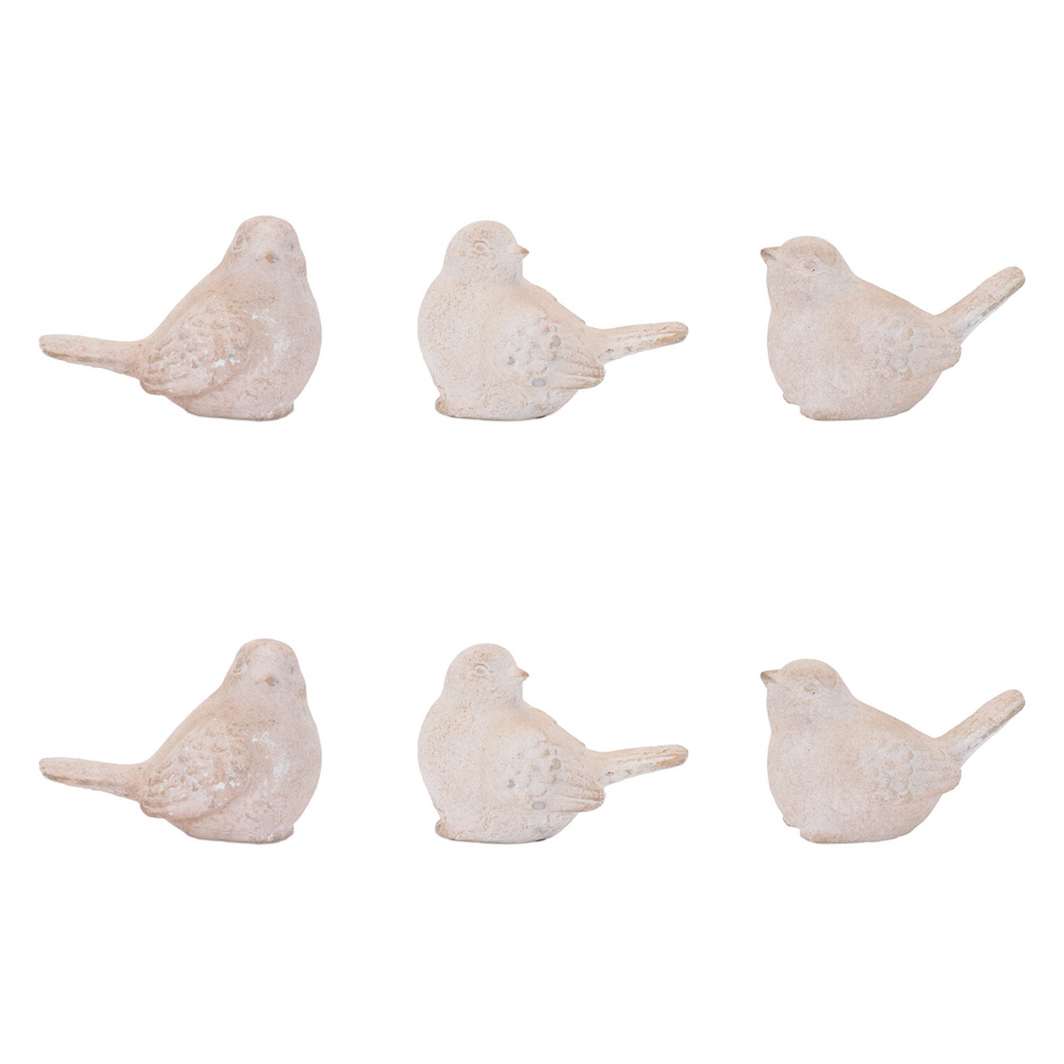 Bird (Set of 6) 4”H Resin -Ship Only