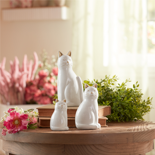 Sitting Cat Figurine (Set of 6) -Ship Only