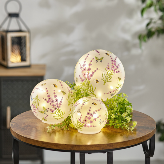 LED Floral and Butterfly Globe (Set of 3) -Ship Only