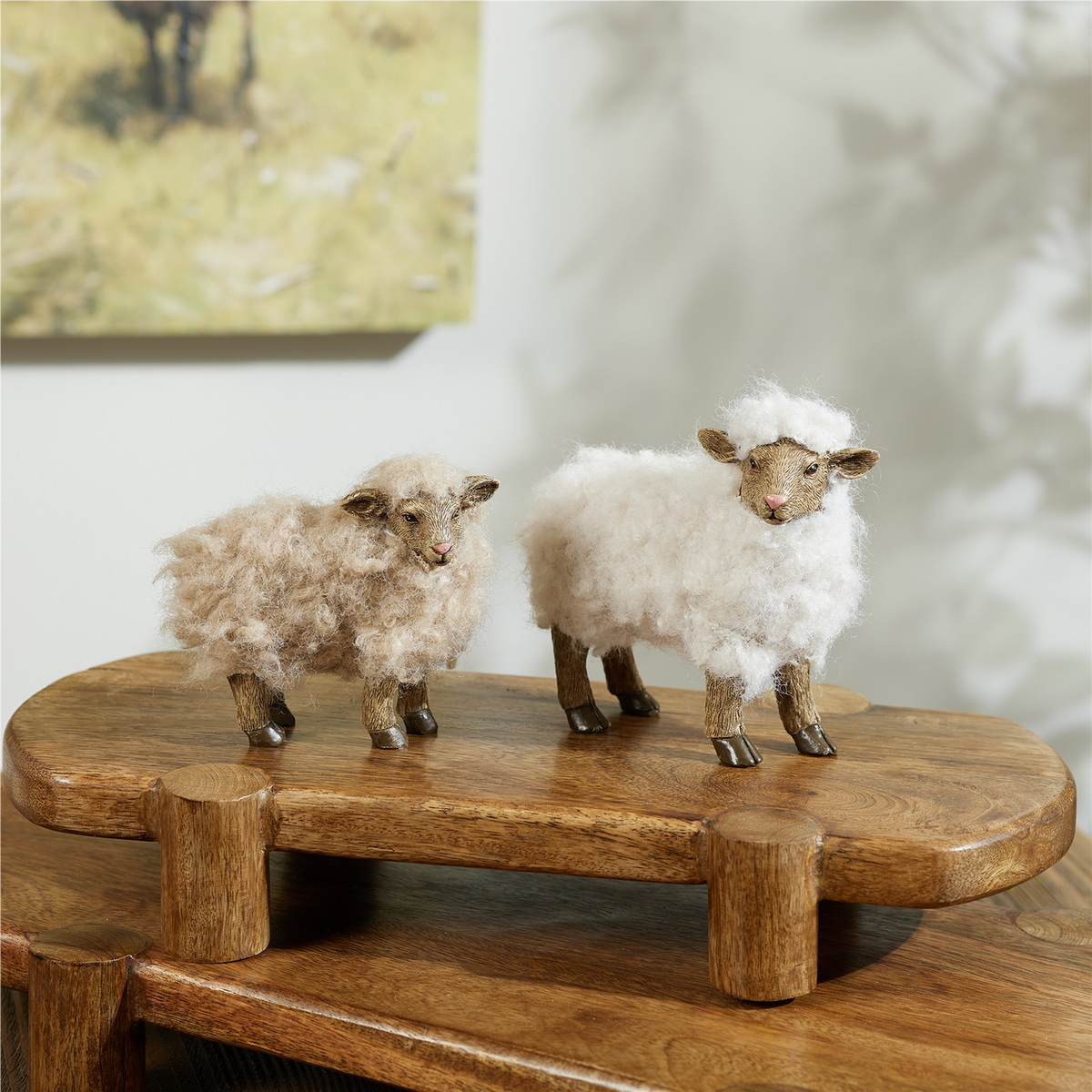 Furry Sheep Figurine (Set of 6) -Ship Only